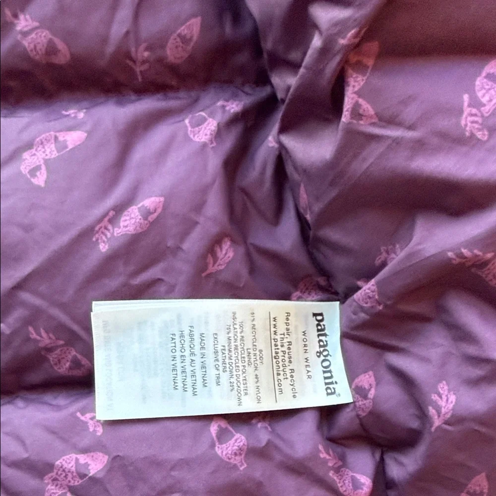 Patagonia Deep Purple down Quilted Vest XS women’s - Picture 3 of 7